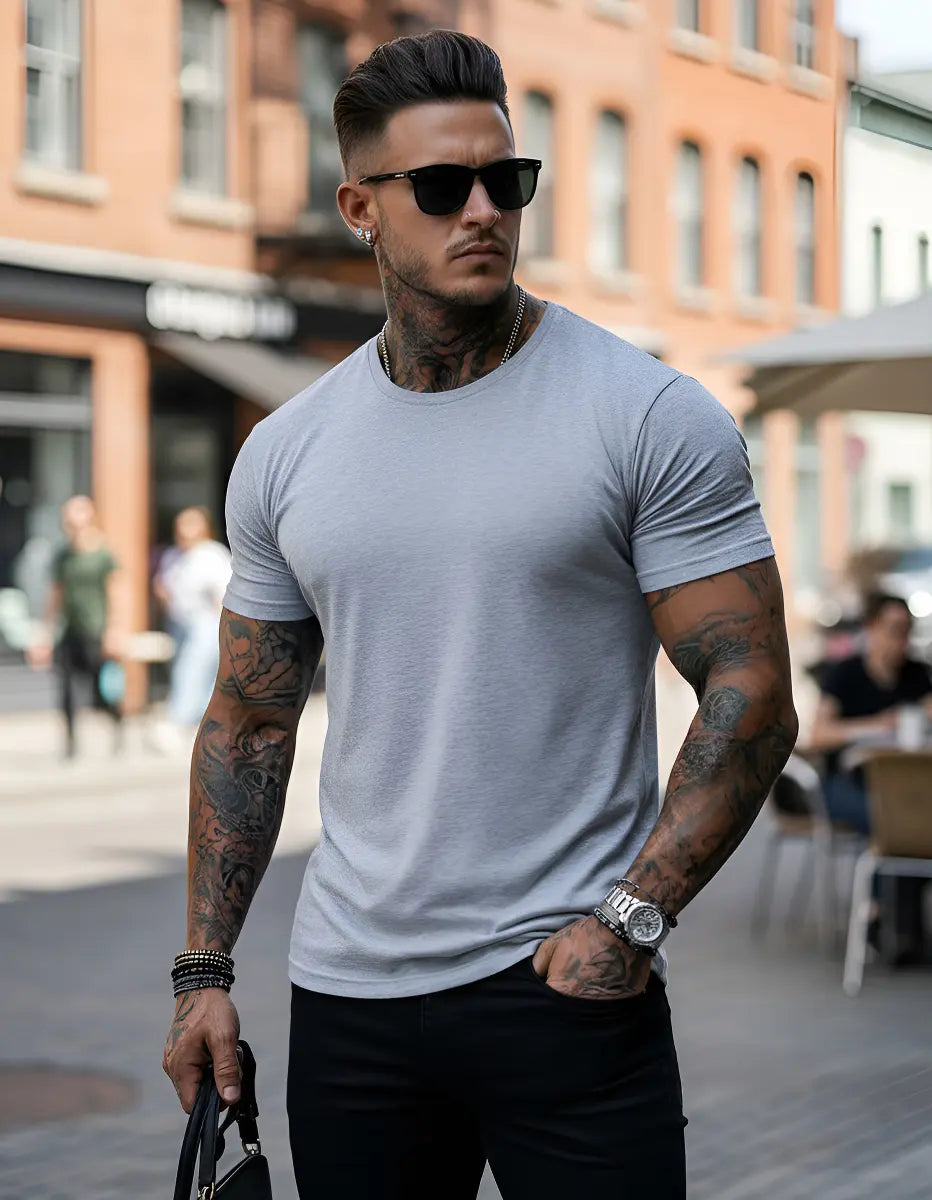 T-shirt Muscle Basic Grey