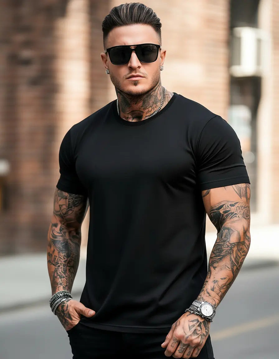 T-shirt Muscle Basic Black